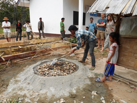 Construction Of the addition for Hat Kham School